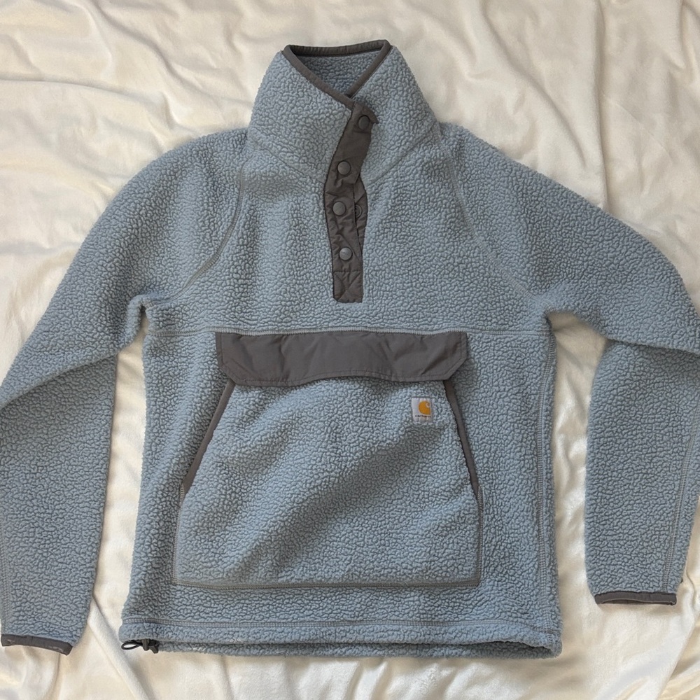 Carhartt Blue Fleece Pullover with Pocket